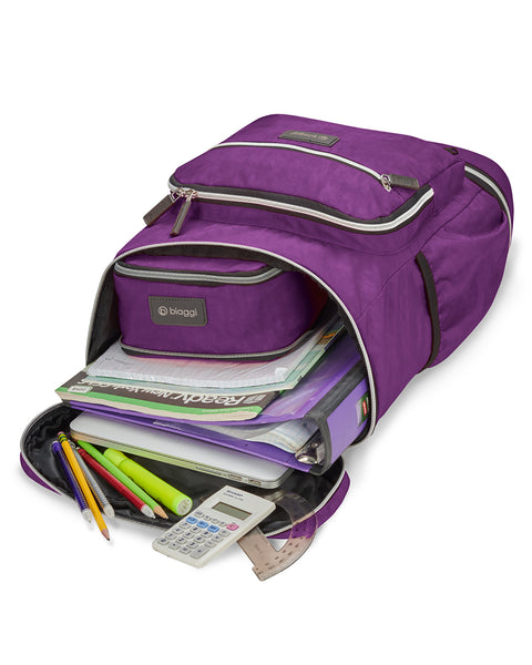 Purple | Zipsak Backpack on the Go