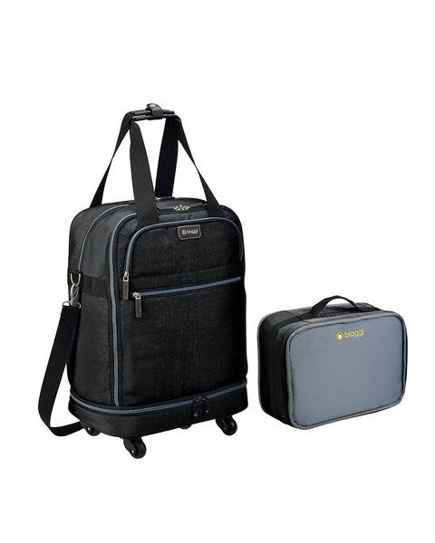 Black | Zipsak 22" Foldable Spinner Carry On