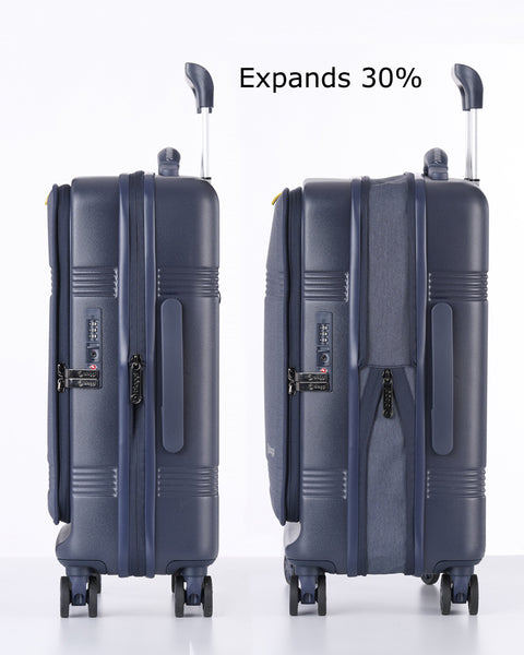 Navy Blue | Runway Hardside Hybrid Carry On