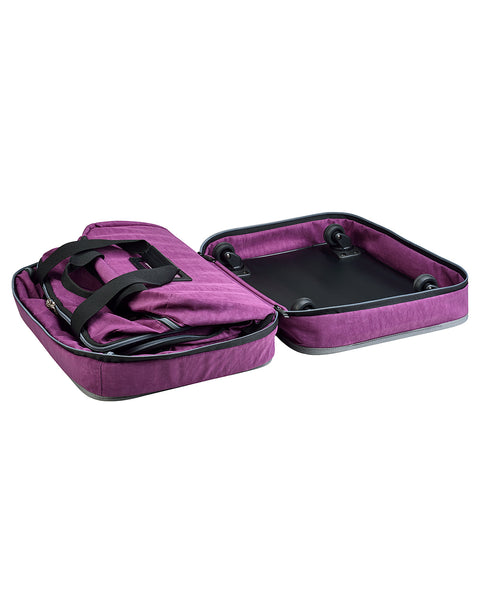 Purple | Zipsak 22" Foldable Spinner Carry On