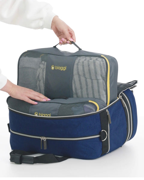 Grey | Max Zipcubes 3 Pack+Laundry/Shoe Bag