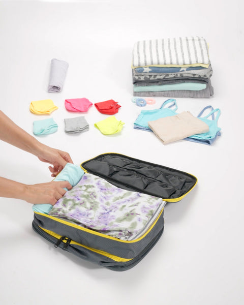 Grey | Double Deck Compression Cube + Shoe Cube Combo