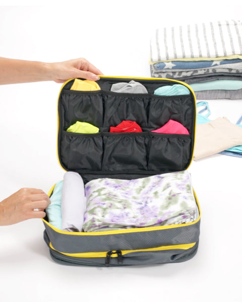 Grey | Double Deck Compression Cube + Shoe Cube Combo