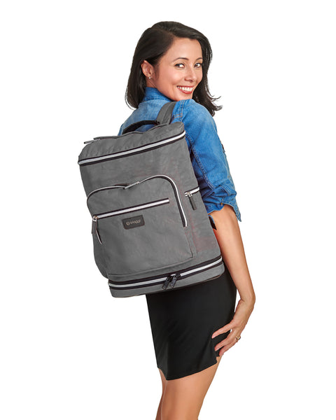 Grey | Zipsak Backpack on the Go