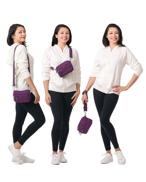 Purple | Flexmates Convertible Anti-Theft Pouch