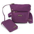 Purple | Convertible Crossbody + Zipsafe Travel Organizer