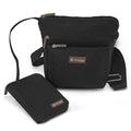 Black | Convertible Crossbody + Zipsafe Travel Organizer