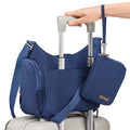 Navy Blue | On-The-Go Hobo + Zipsafe Travel Organizer