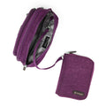 Purple | Convertible Crossbody + Zipsafe Travel Organizer