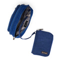 Navy Blue | Convertible Pouch + ZipSafe Travel Organizer