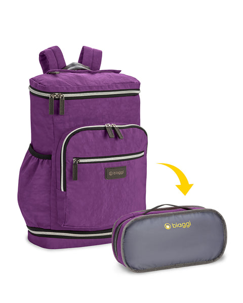 Purple | Zipsak Backpack on the Go