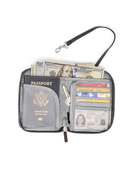 Grey | Convertible Crossbody + Zipsafe Travel Organizer