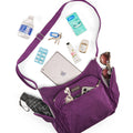 Purple | On-The-Go Hobo + Zipsafe Travel Organizer