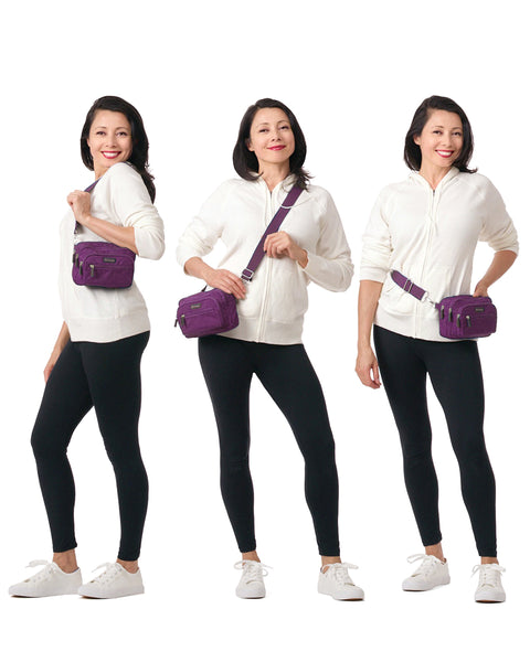 Purple | Flexmates Convertible Anti-Theft Pouch