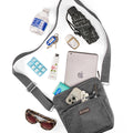 Grey | Convertible Crossbody + Zipsafe Travel Organizer