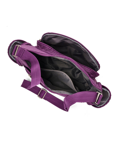 Purple | On-The-Go Hobo + Zipsafe Travel Organizer