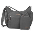 Grey | On-The-Go Hobo + Zipsafe Travel Organizer