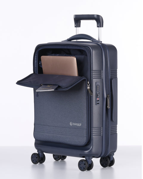 Navy Blue | Runway Hardside Hybrid Carry On