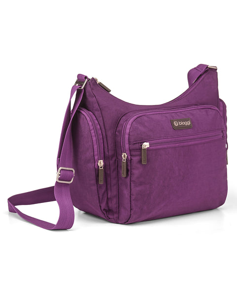 Purple | On-The-Go Hobo + Zipsafe Travel Organizer