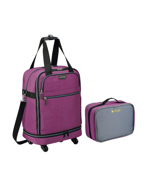 Purple | Zipsak 22" Foldable Spinner Carry On