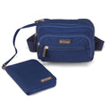 Navy Blue | Convertible Pouch + ZipSafe Travel Organizer