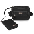 Black | Convertible Pouch + ZipSafe Travel Organizer