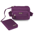 Purple | Convertible Pouch + ZipSafe Travel Organizer