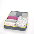 Grey | Zipcubes 3 Pack Large+Laundry/Shoe Bag