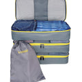 Grey | Max Zipcubes 3 Pack+Laundry/Shoe Bag