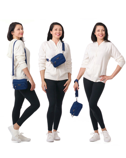 Navy Blue | Flexmates Convertible Anti-Theft Pouch