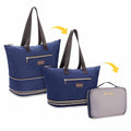 Navy Blue | Zipsak Boost! Handbag Expands to Travel Tote