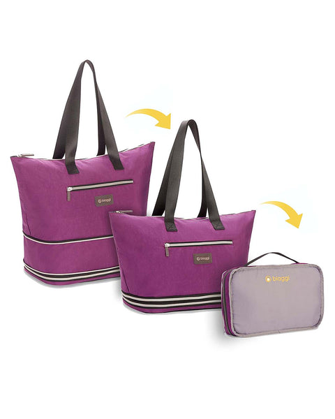 it travel tote bag Zipsak Boost! Handbag Expands to Travel Tote – Biaggi